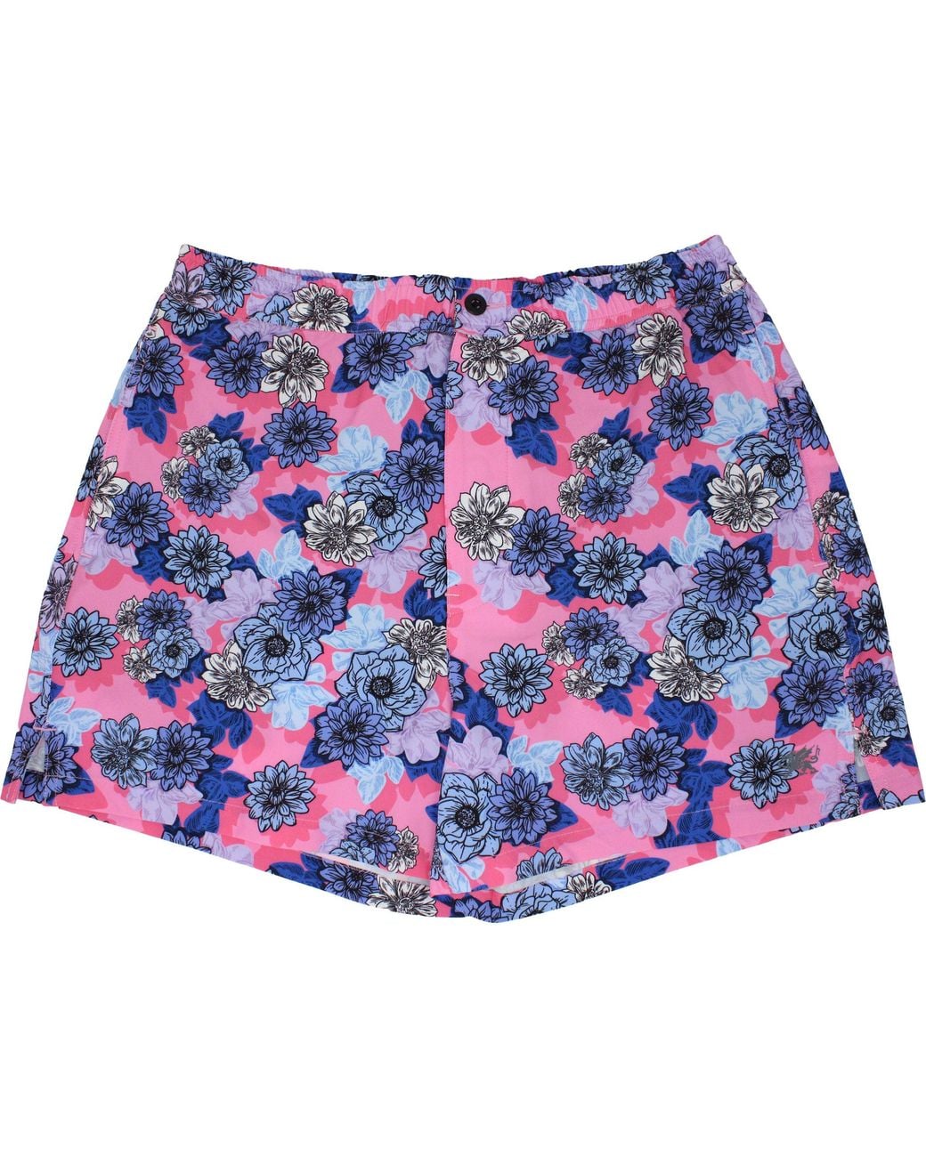 Lords of Harlech Purple Quack Snap Floral Swim Short for men