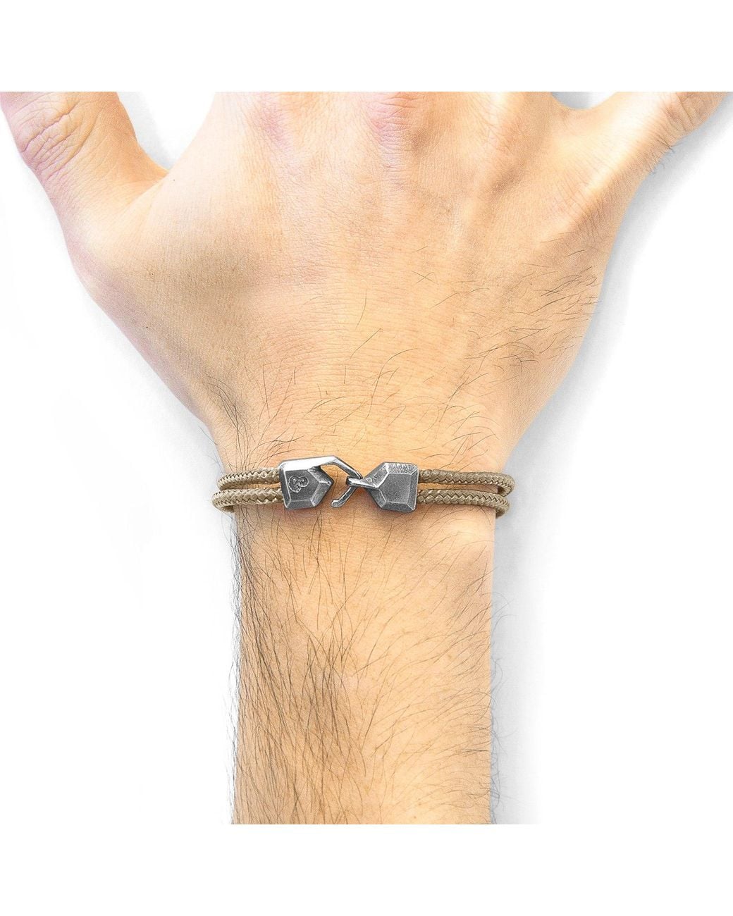 Anchor and Crew Metallic Sand Cromer & Rope Bracelet for men