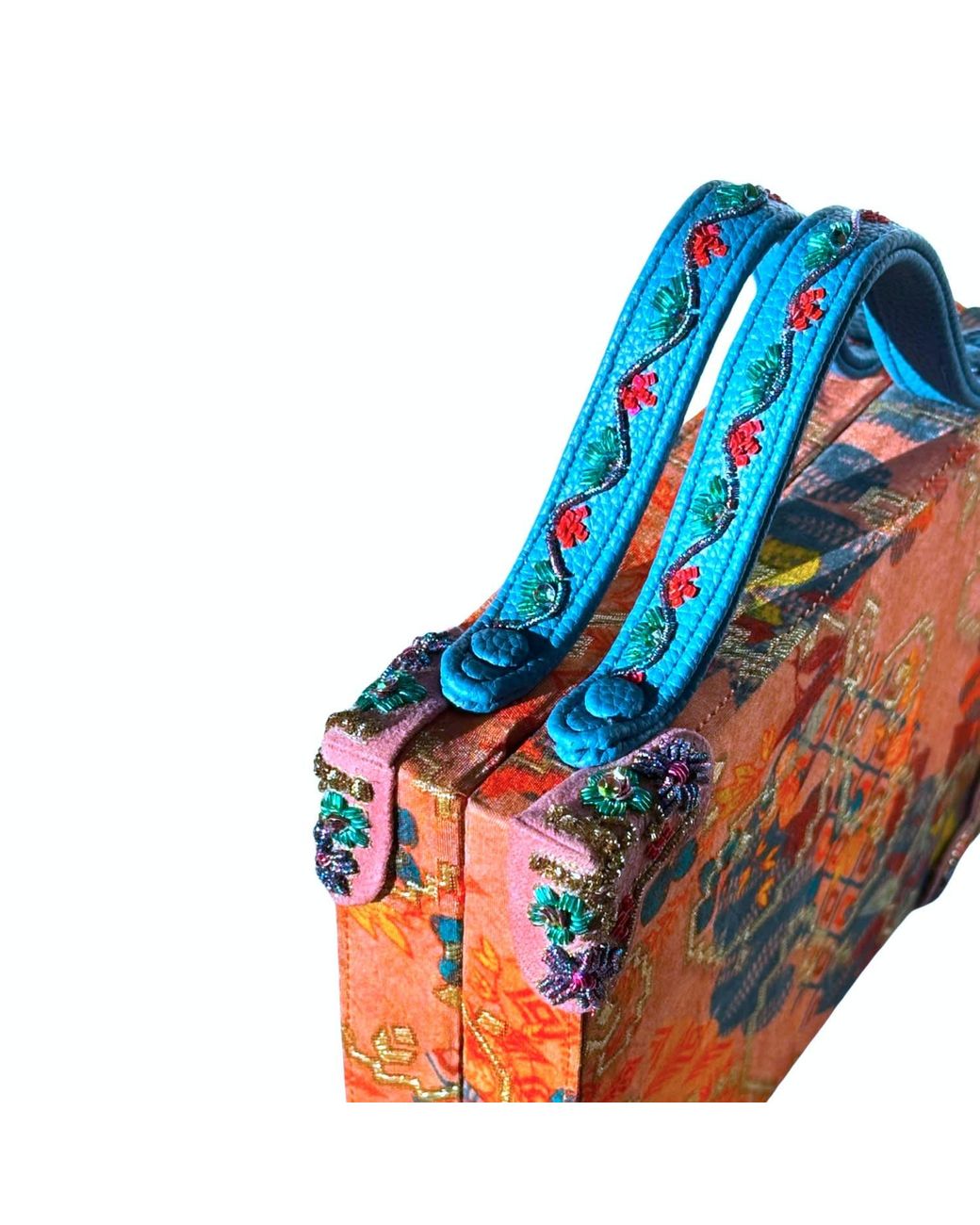 Simitri Red Brocade Briefcase Bag