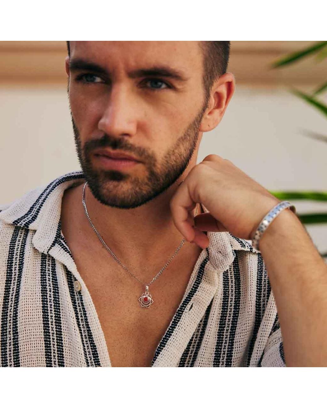 Charlotte's Web Jewellery Metallic Sacral Chakra Necklace for men