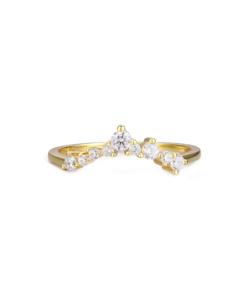 Azura Jewelry New York Metallic Twinkle Band Ring Vermeil