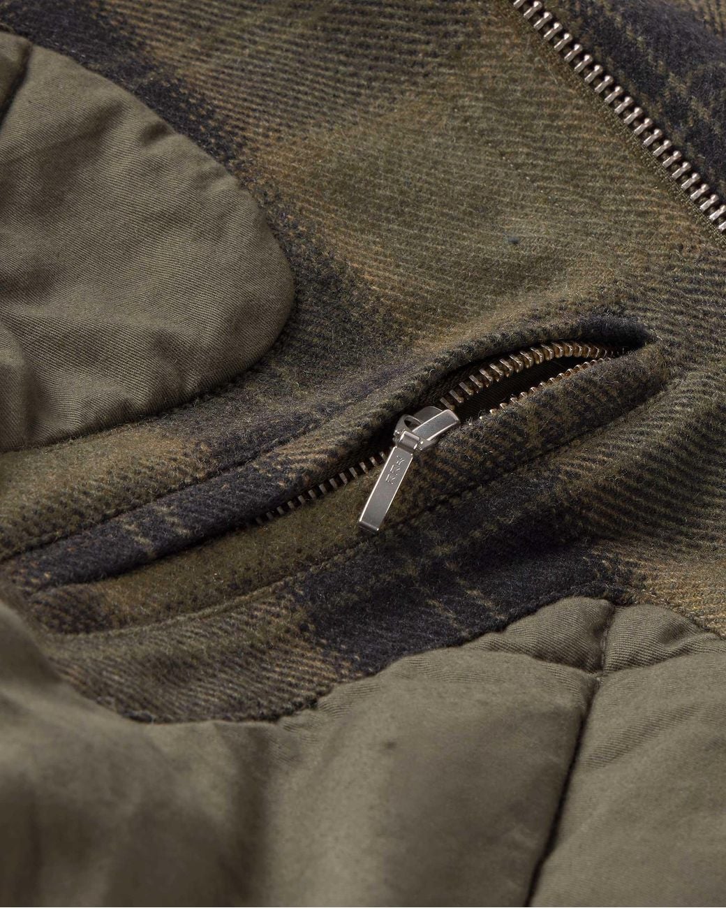 Thinking Mu Green Amir Checkered Wool Jacket for men