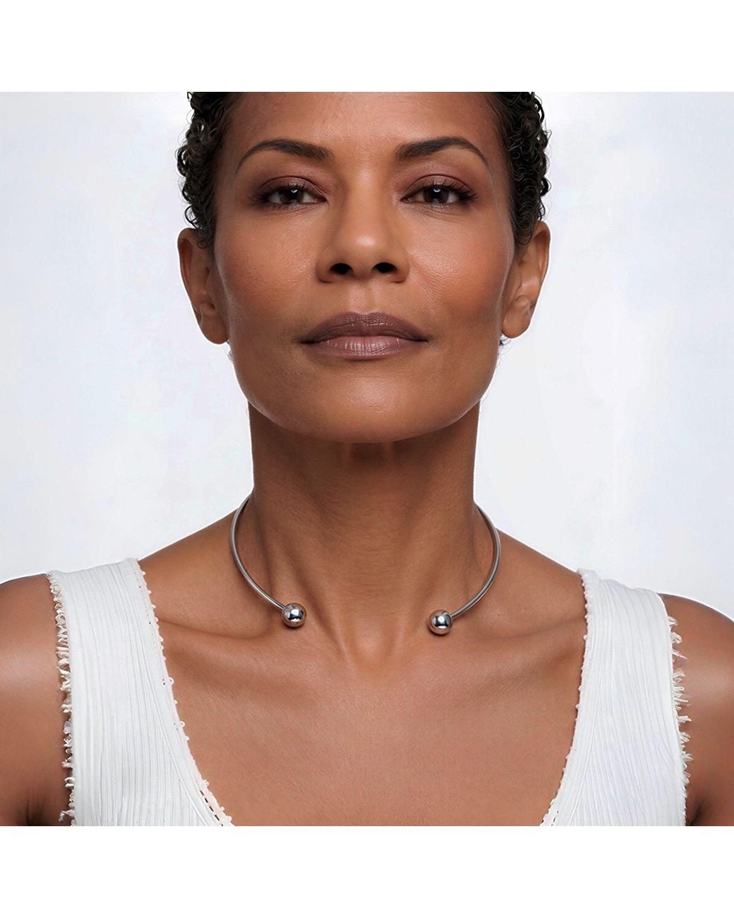 London Atelier Byproduct Metallic Stainless Steel Solid Ball Necklace