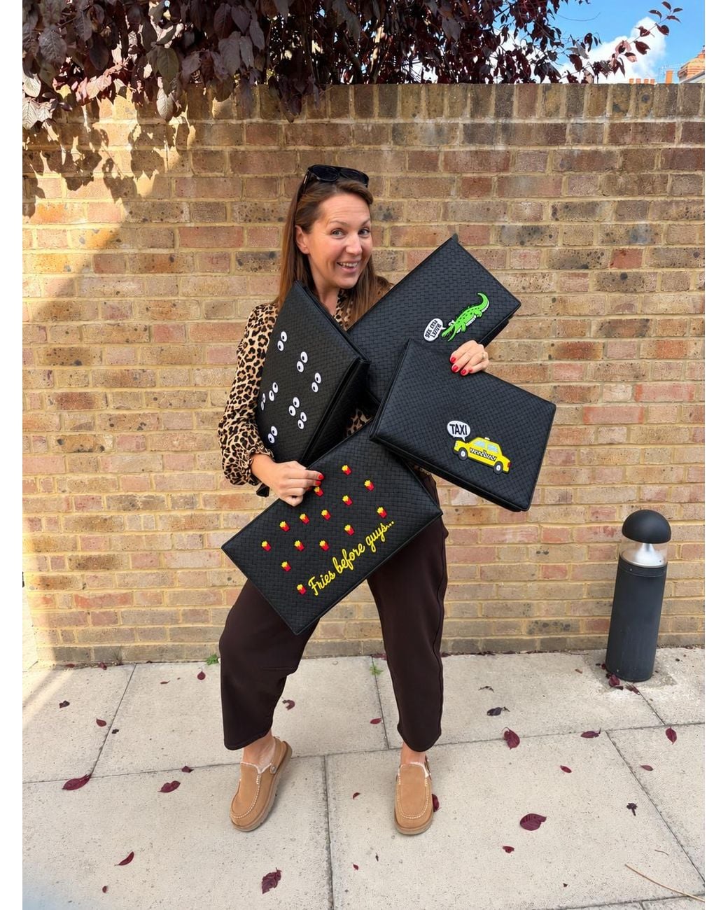 Lilly Loves Black Made You Look Oversized Folded Clutch Bag