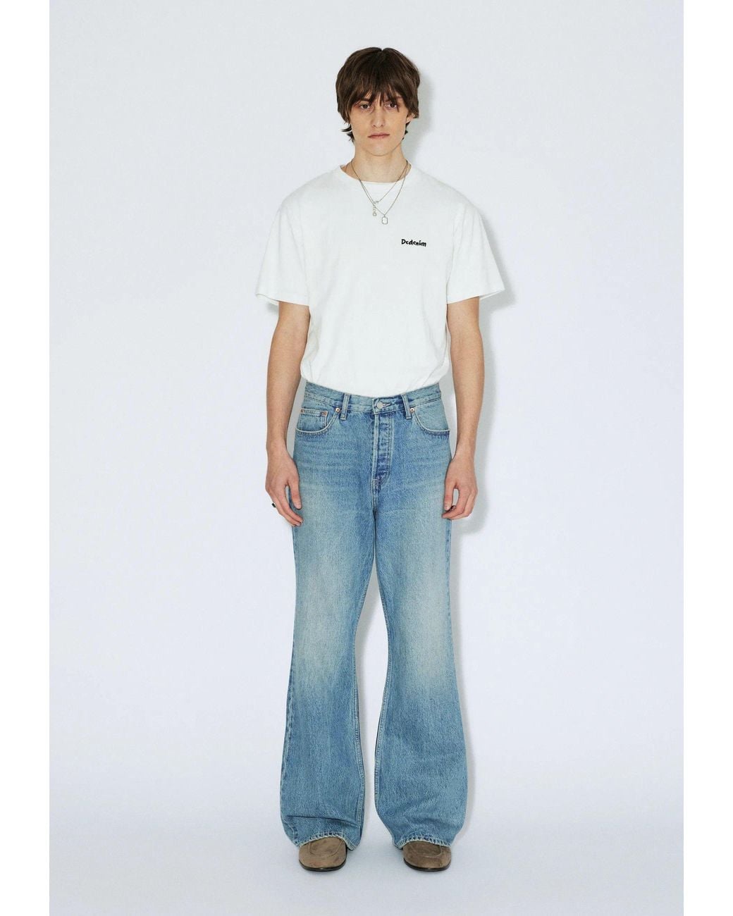 Dr. Denim Blue Rift Wide Bootcut for men