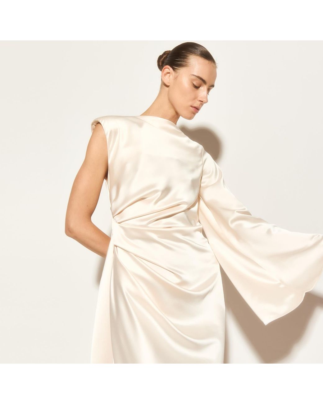 Herfetch White Midi Lily Dress-Ecru