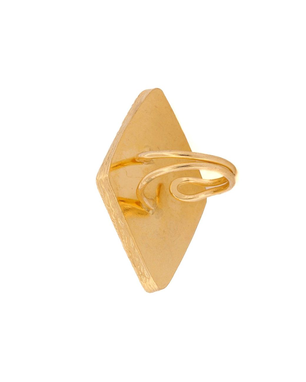 Ebru Jewelry Blue Stylish Cat Eye Stone Chunky Ring