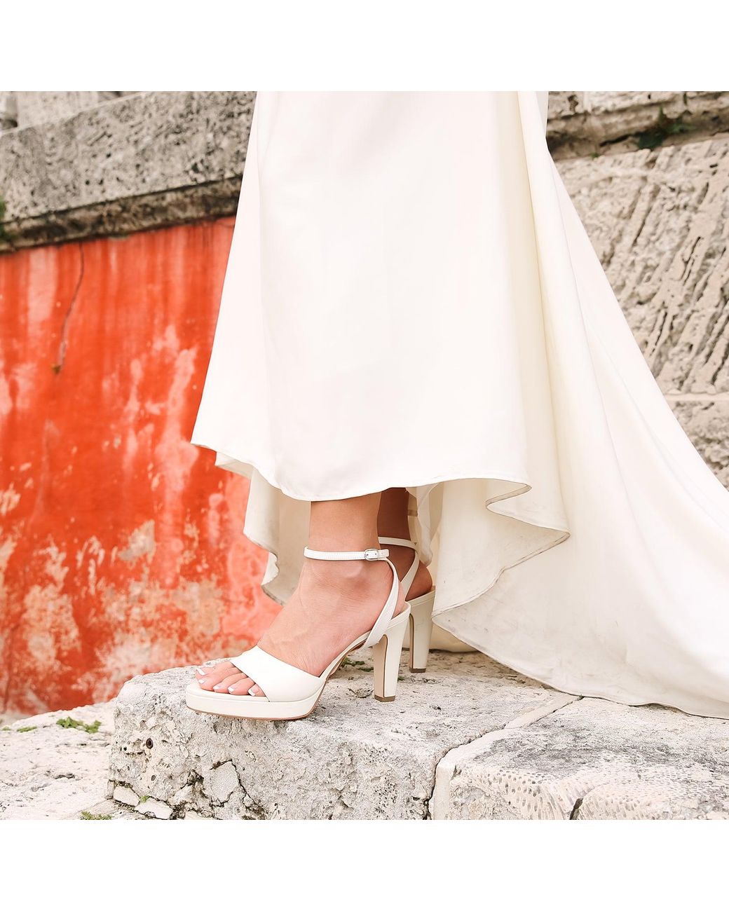 Alterre White Lo Platform + Marilyn Strap
