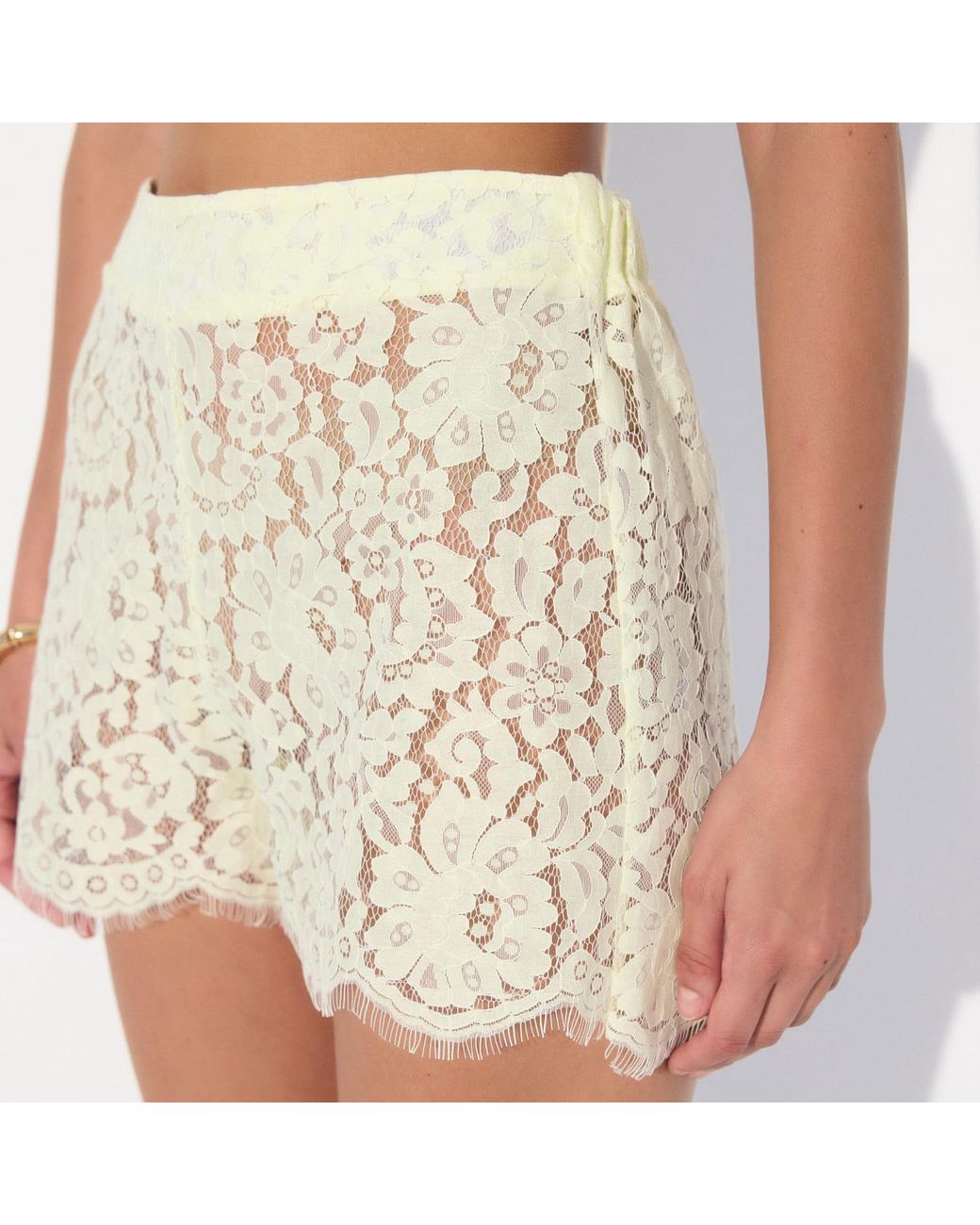 Thisisu Collection Green Isla Beachwear Lace Shorts