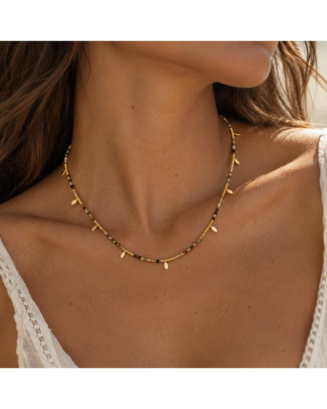 Lalinde Metallic Neutrals Tourmaline Whisper Necklace