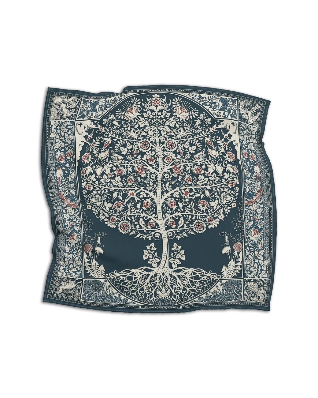 Silk&Soul Green Tree Of Life Scarf