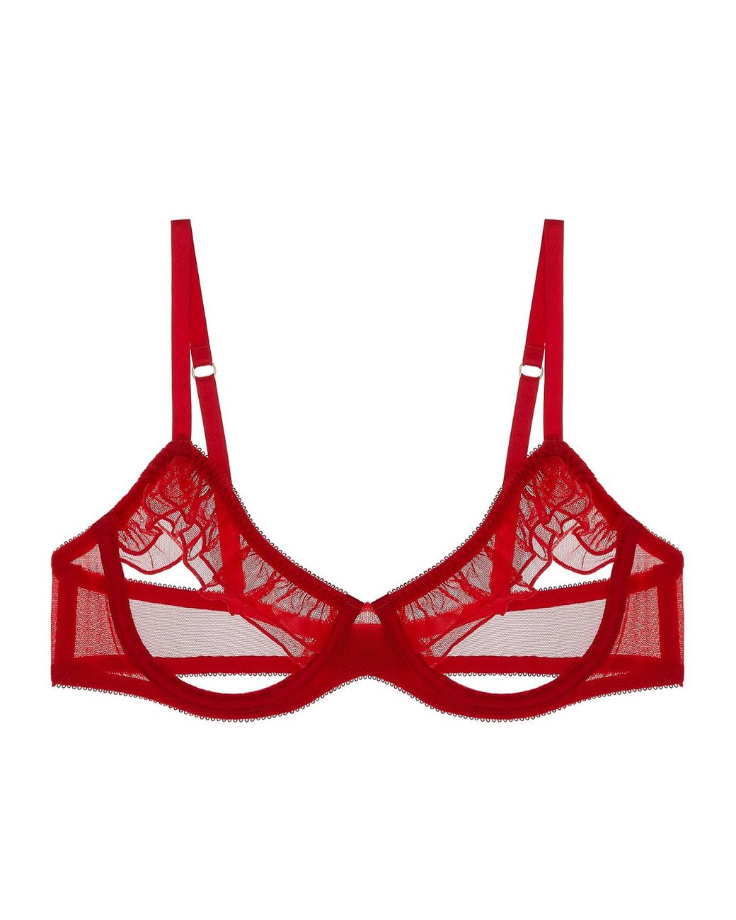 Journelle Red Odette Open Cup Bra Scarlet