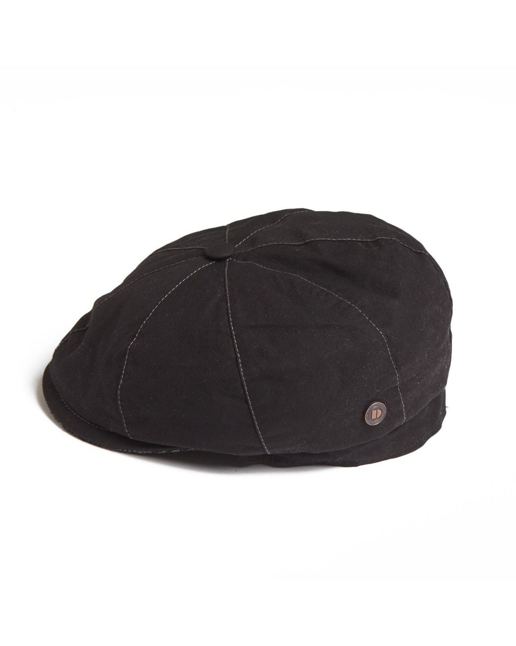 Dasmarca Hats Black Josh Italian Waterproof Newsboy Bakerboy Cap for men