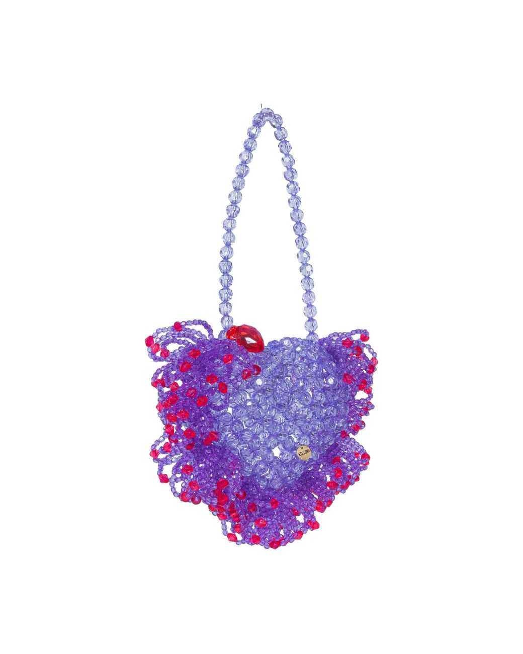 Tillie Beads Purple Sweetheart Bead Bag