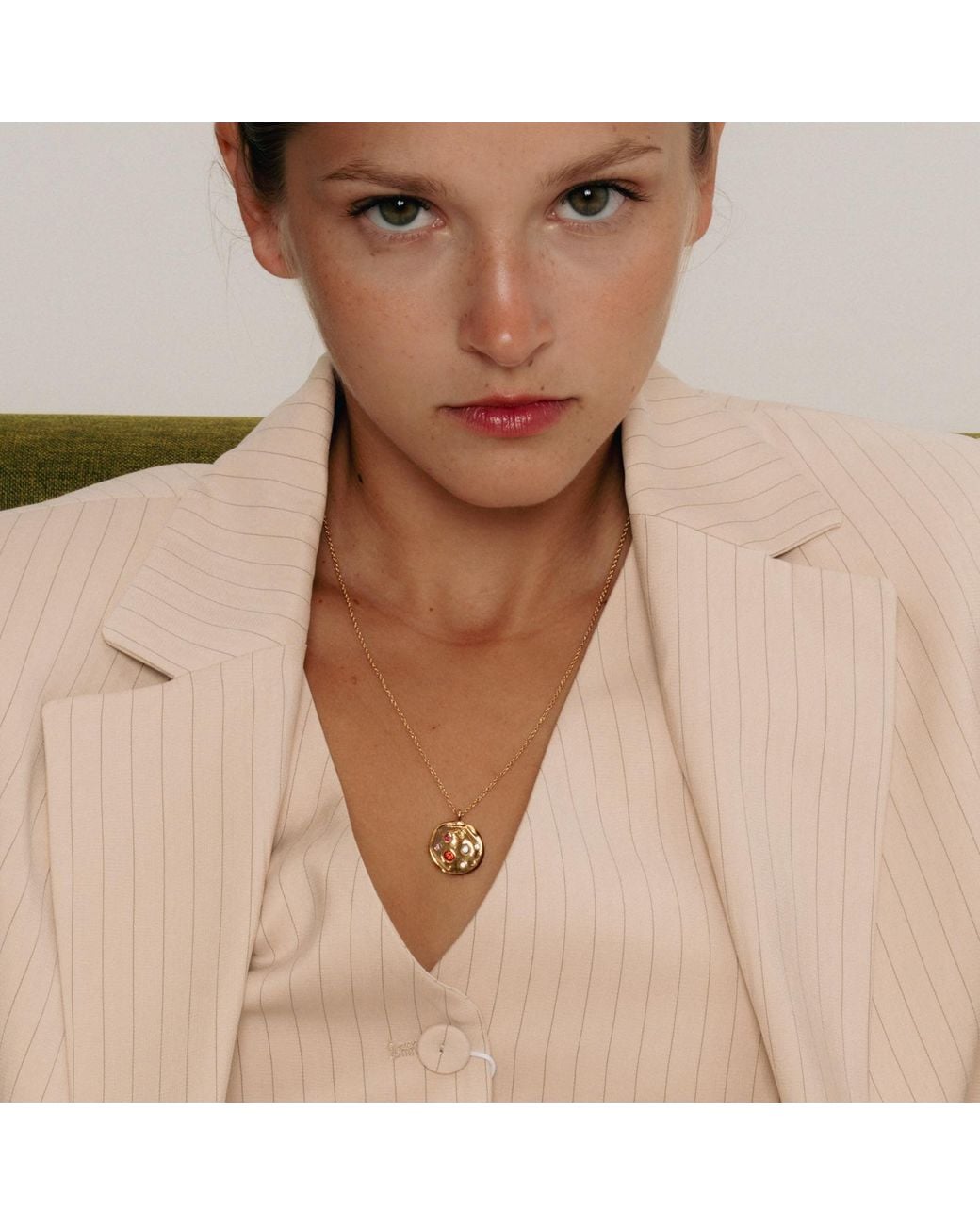 Lavani Jewels Metallic Goldplated & Multicolored Sadie Necklace
