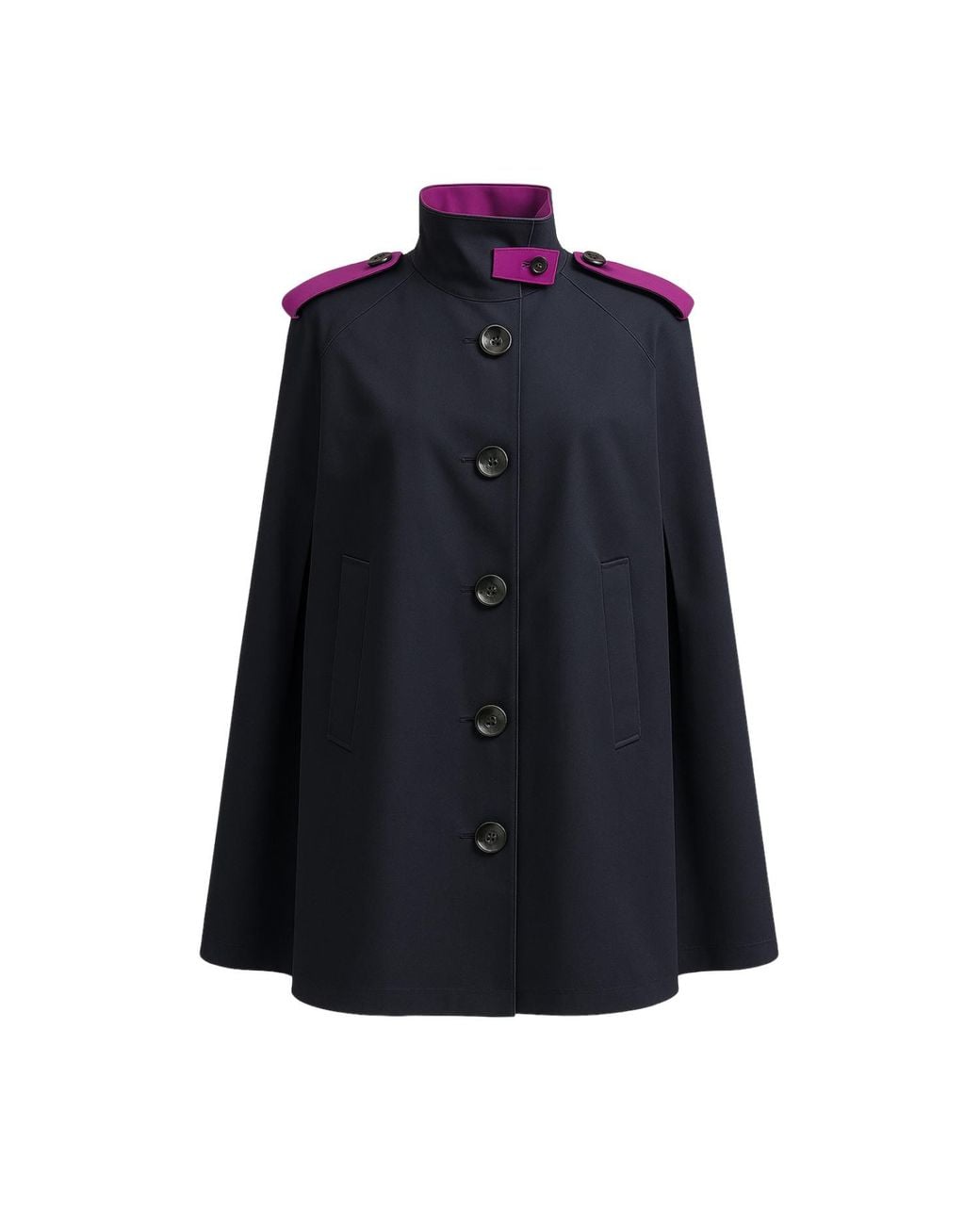 BEIRA Blue Nadia Waterproof Cape With Contrast
