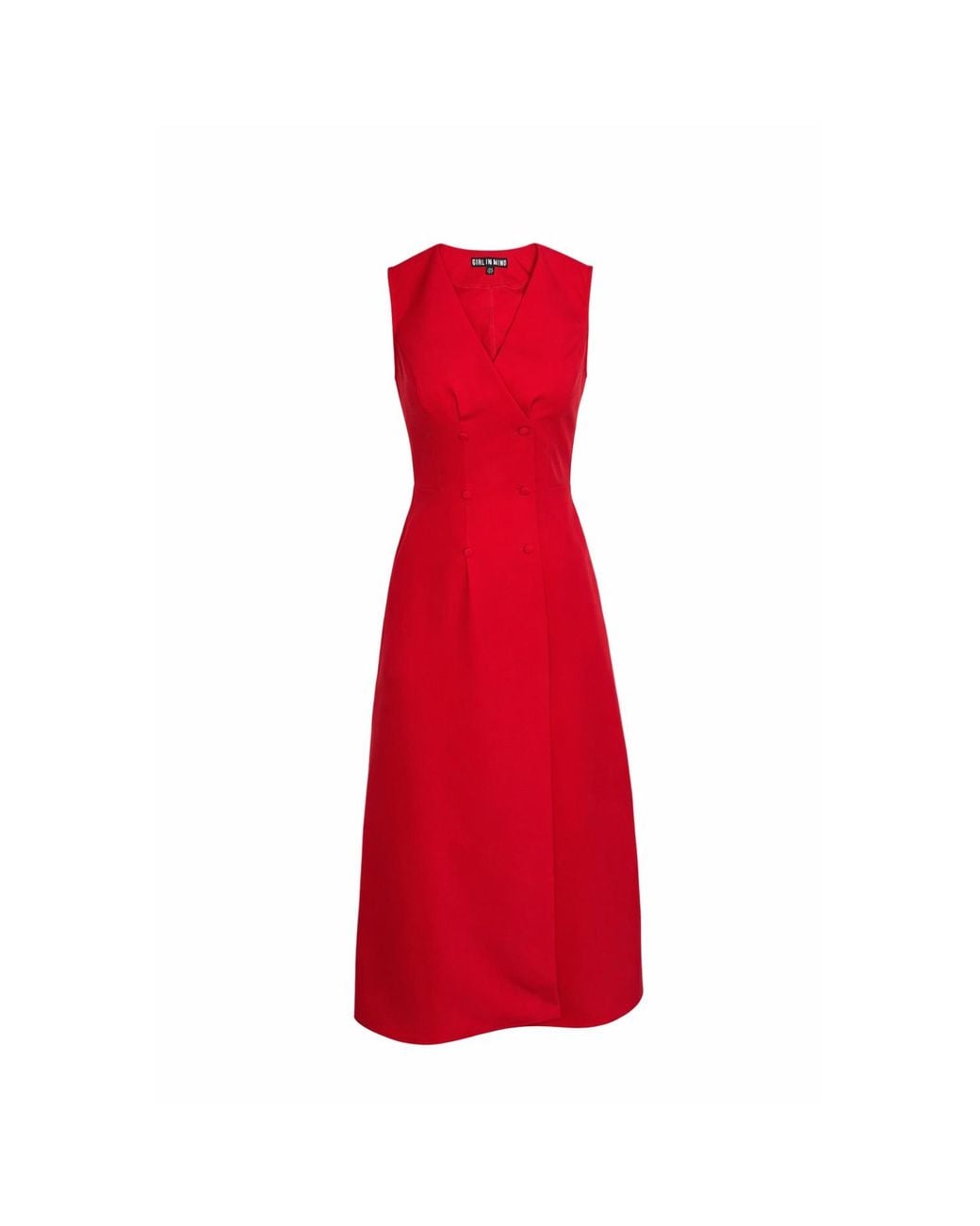 Girl In Mind Hazel Tailored Sleeveless Midi Dress