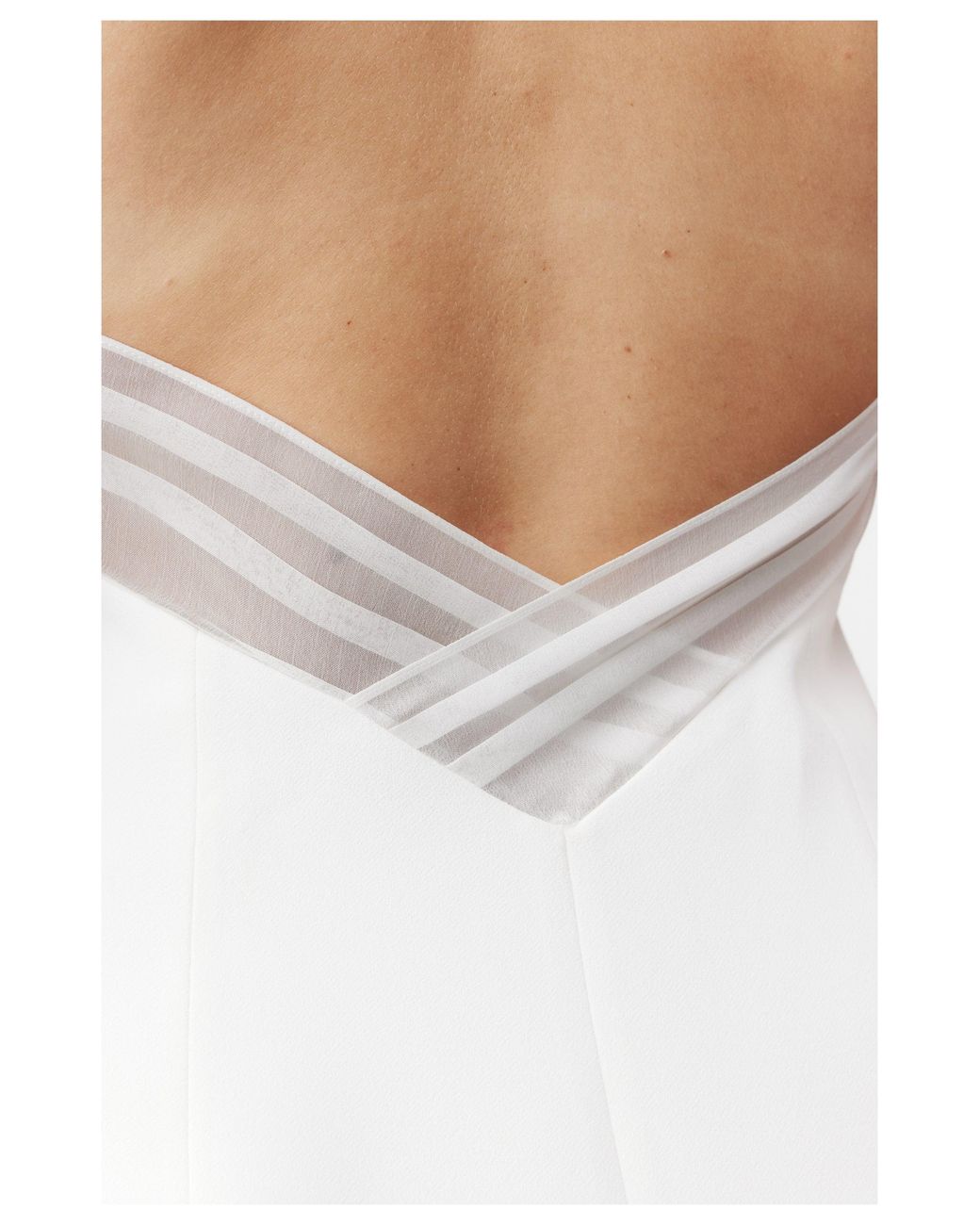 NAZLI CEREN White Violette Mini Crepe Dress