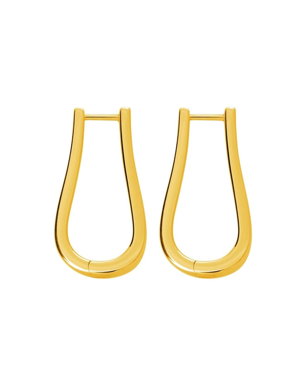 Lucy Quartermaine Metallic Petal Hoops Large
