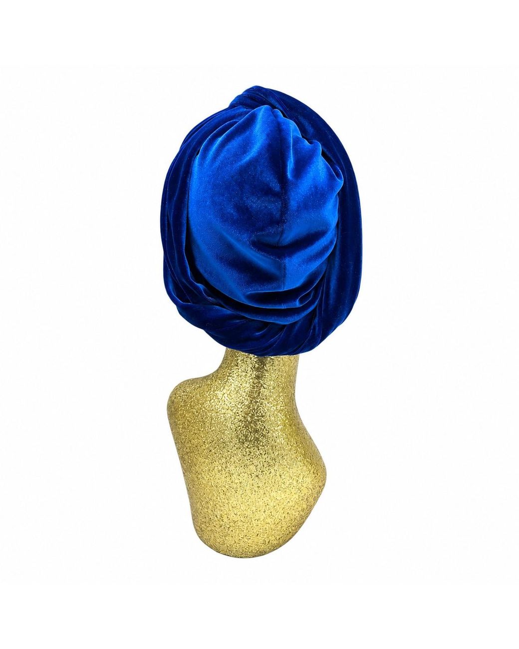Julia Clancey Blue Classic Madam Electric Velour Turban