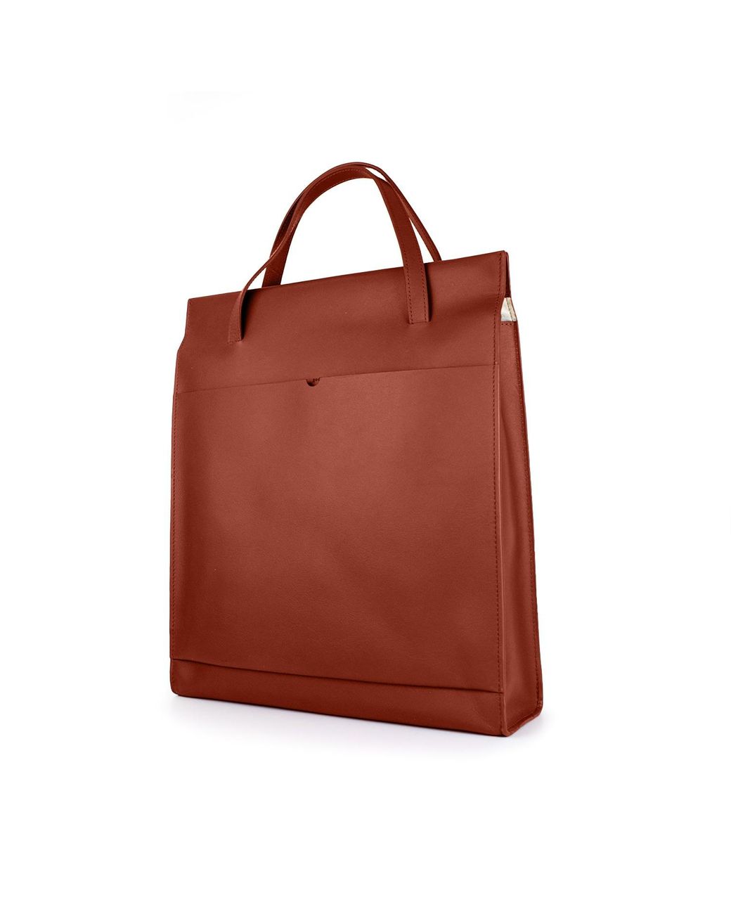 godi. Red Handmade Adjustable Leather Tote Bag for men