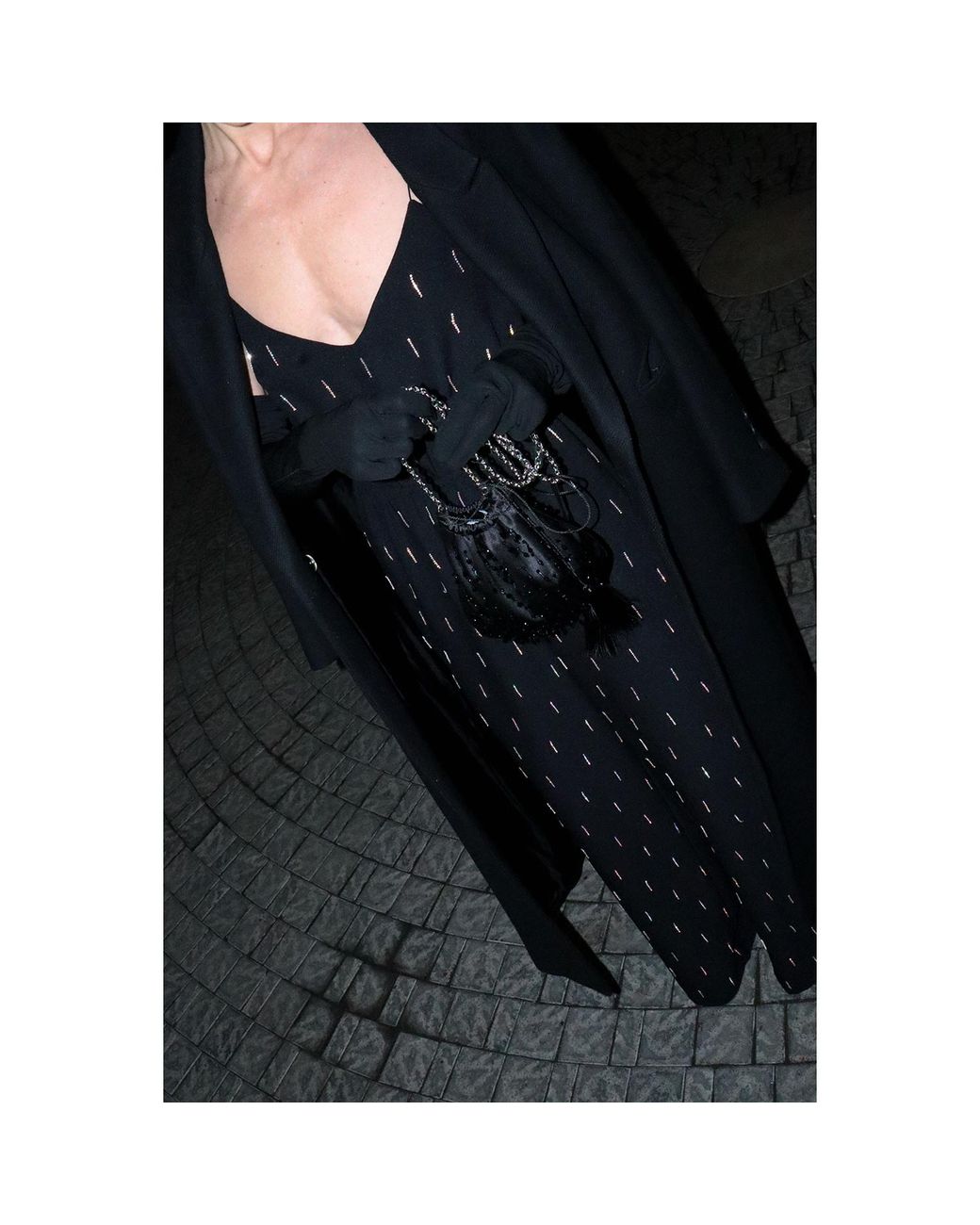 2KStyle Black Manhattan Wide-Leg Crystal Hand-Embellished Crepe Jumpsuit