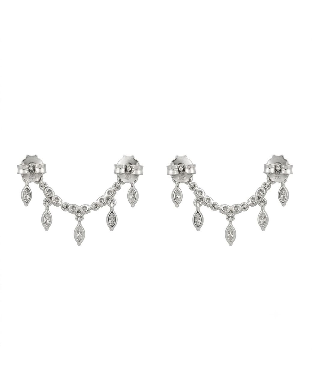 Artisan Metallic 14K Diamond Ear Jacket Earrings