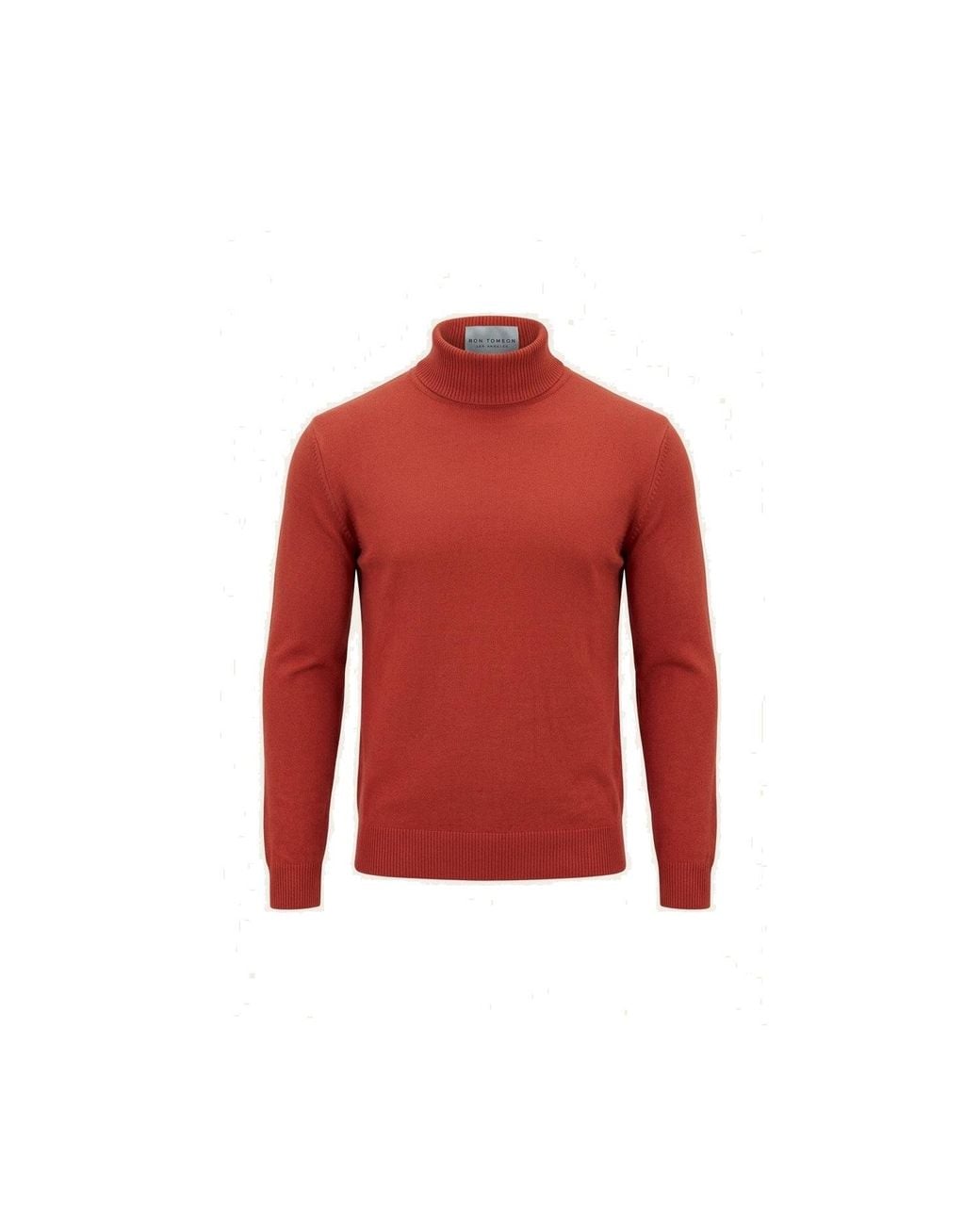 Ron Tomson Red Classic Roll Neck Sweater for men