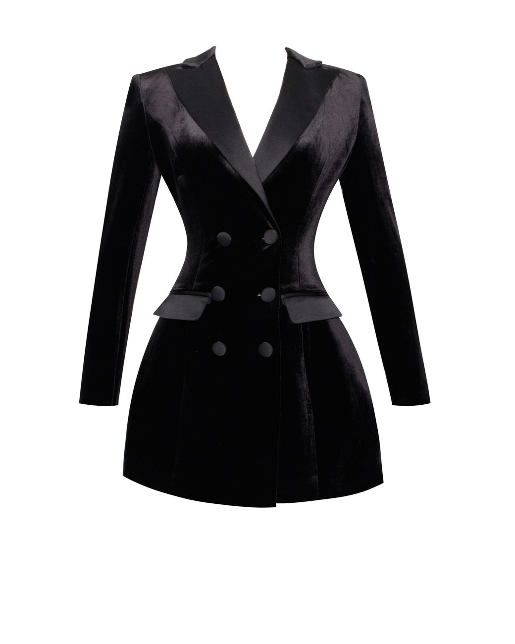 Miss Circle New York Calista Velvet Blazer Dress in Black | Lyst UK