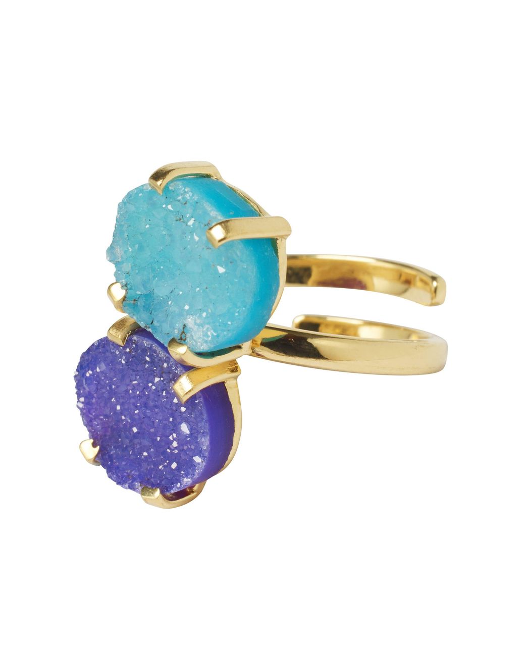 YAA YAA LONDON Blue Colour Pop Lux Adjustable Ring