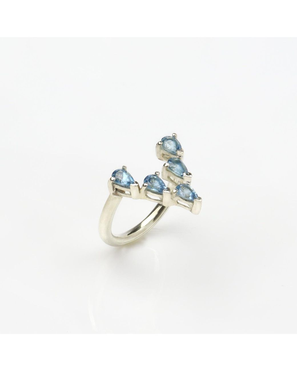 Gabriella Alicia Blue Petrichor Aquamarine Ring