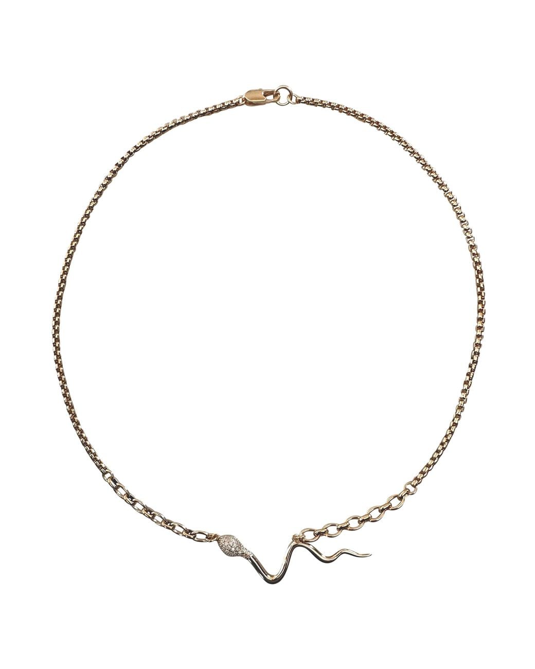 IN CAUDA VENENUM Brown Uraeus Necklace