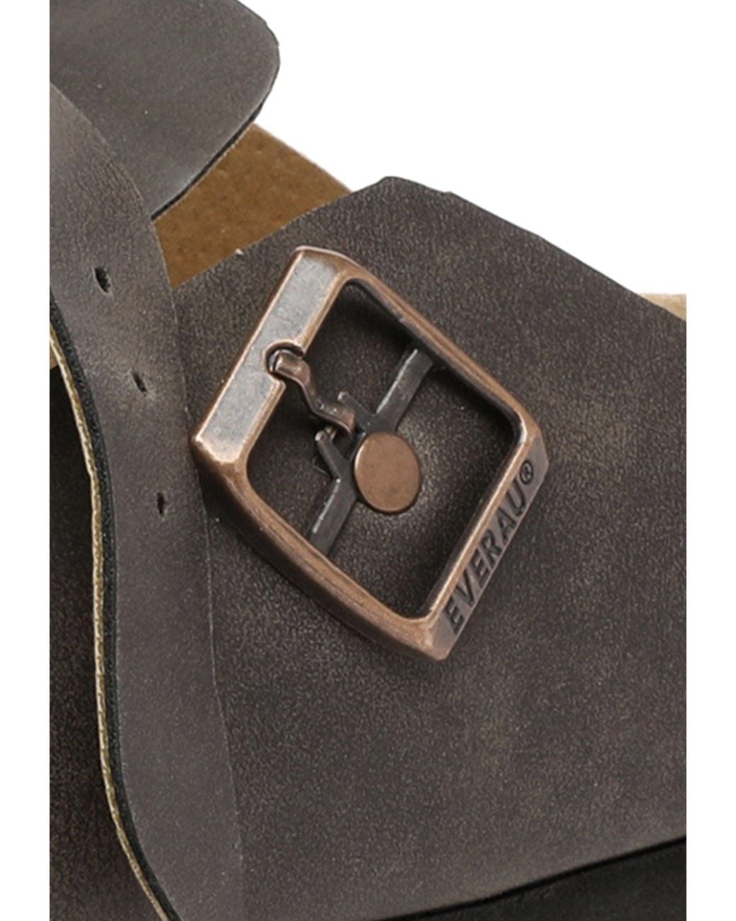 EverAu Australia Brown Hardhead Leather Comfort Clog Sandals for men