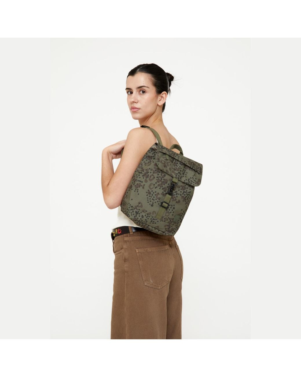 Lefrik Green Kaut Mini Backpack Cheeta