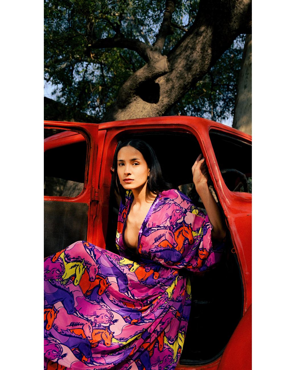 Any Old Iron Purple Runaway Kaftan Dress