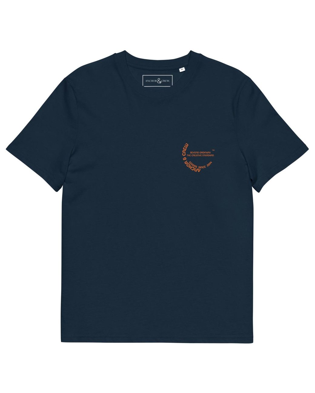 Anchor and Crew Blue Beyond Ordinary Creative Standard Organic Cotton T-Shirt for men