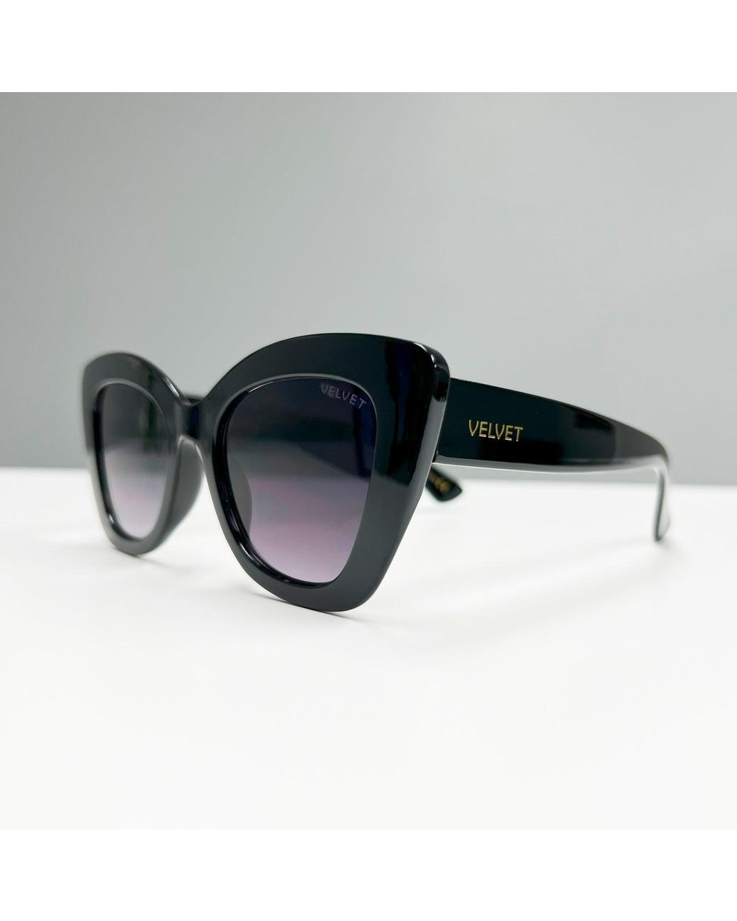 Velvet Eyewear Black Cat Eye Sunglass Style