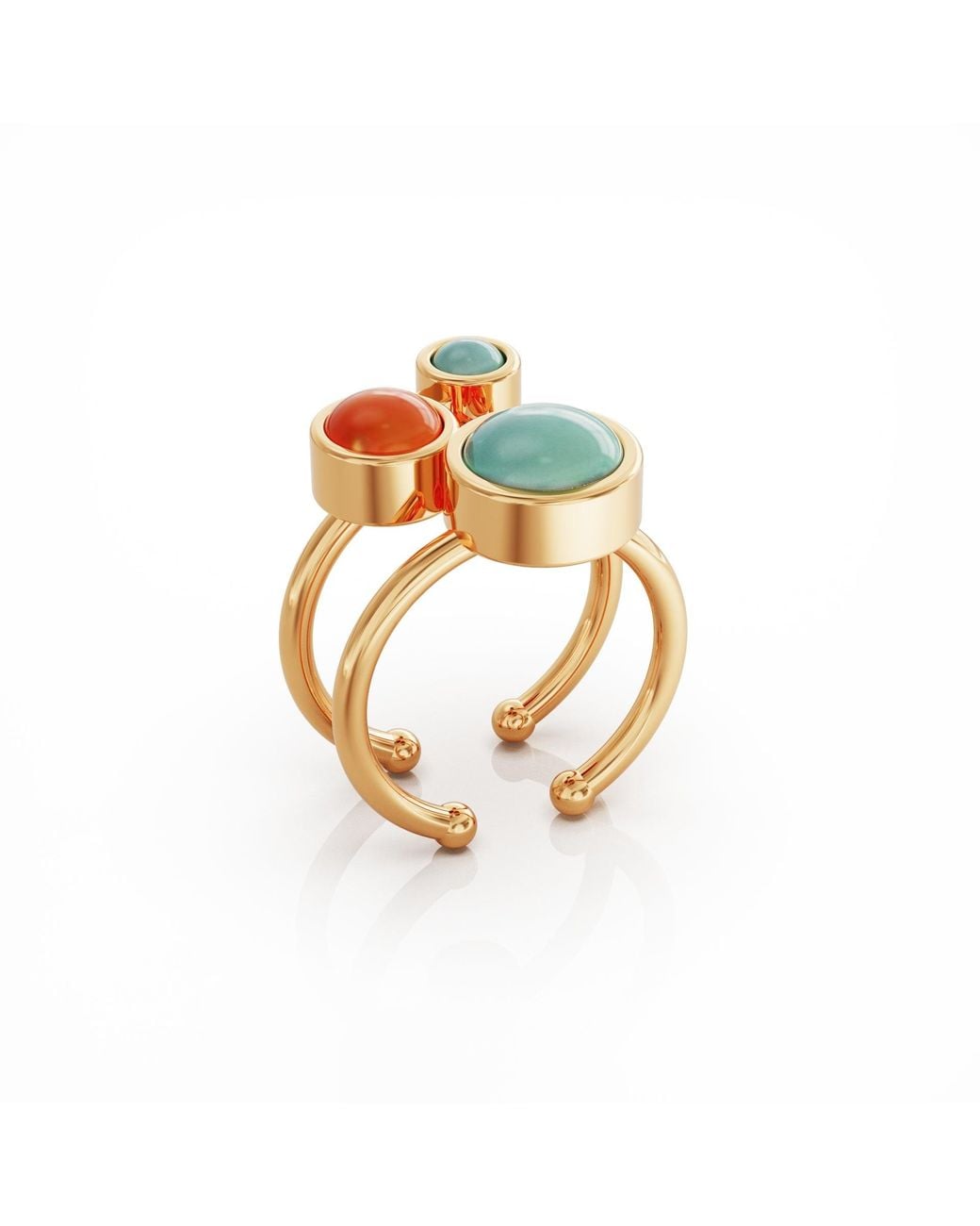 Linda Fiore Metallic Aurora Ring Vermeil