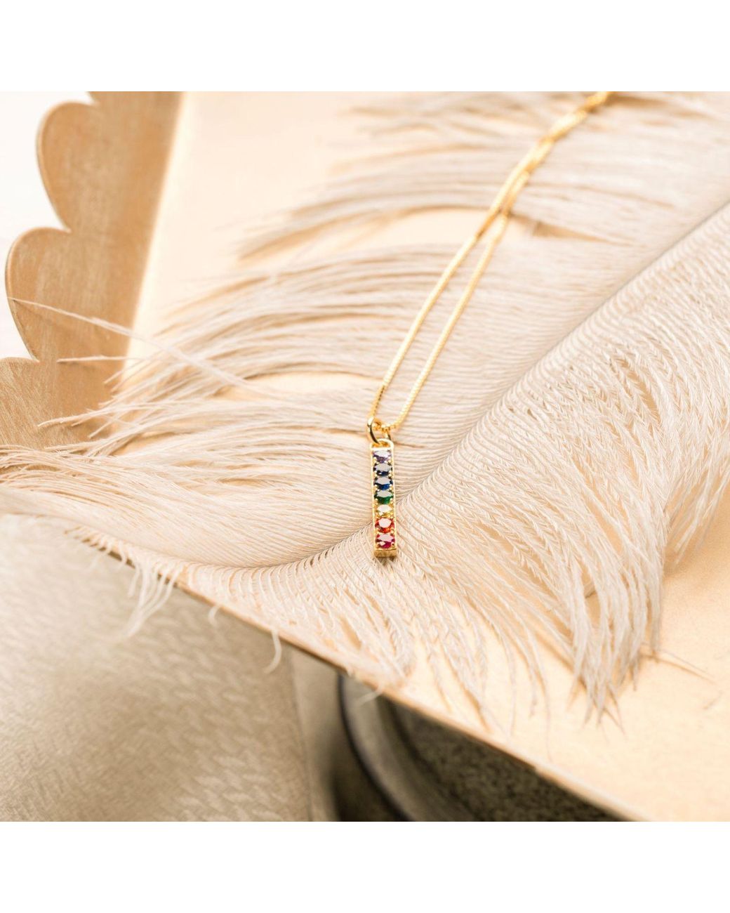 Seven Saints Metallic Chakra Align Bar Necklace, Over Sterling