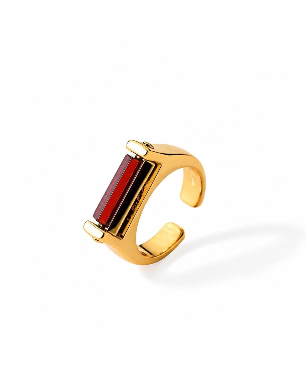 Qibai Metallic Capricorn Zodiac Ring –