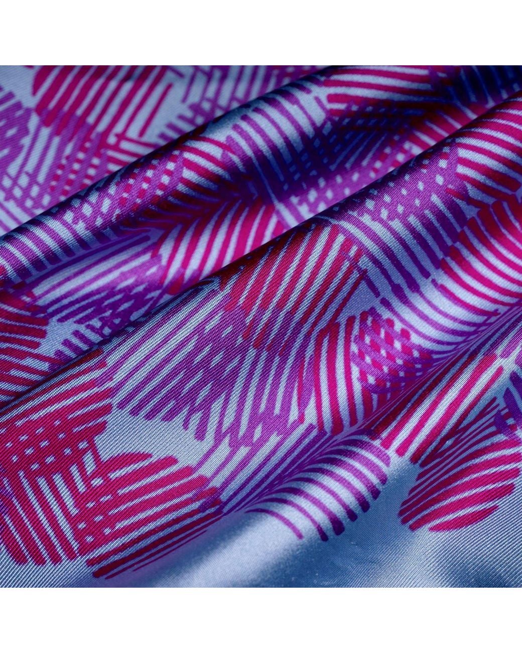 Otway & Orford Purple 'Dot Dash' Silk Pocket Square for men