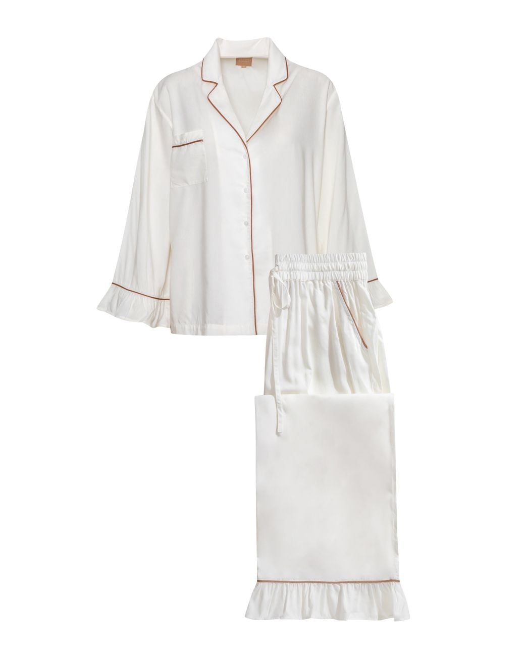 Carolina Benoit White Luxury Bamboo Pajama Set