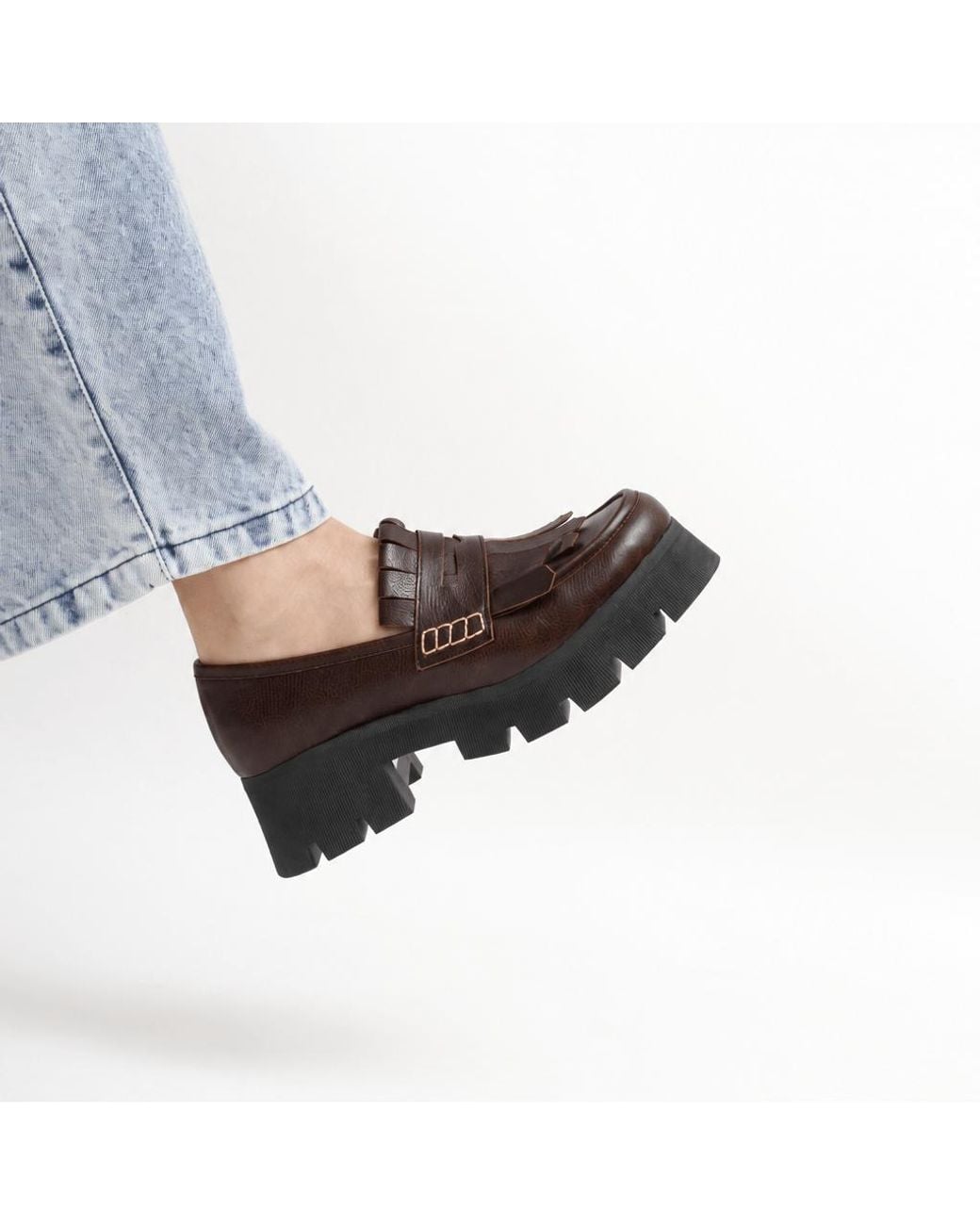 Mafalda Black Francis Fringe Chunky Loafers