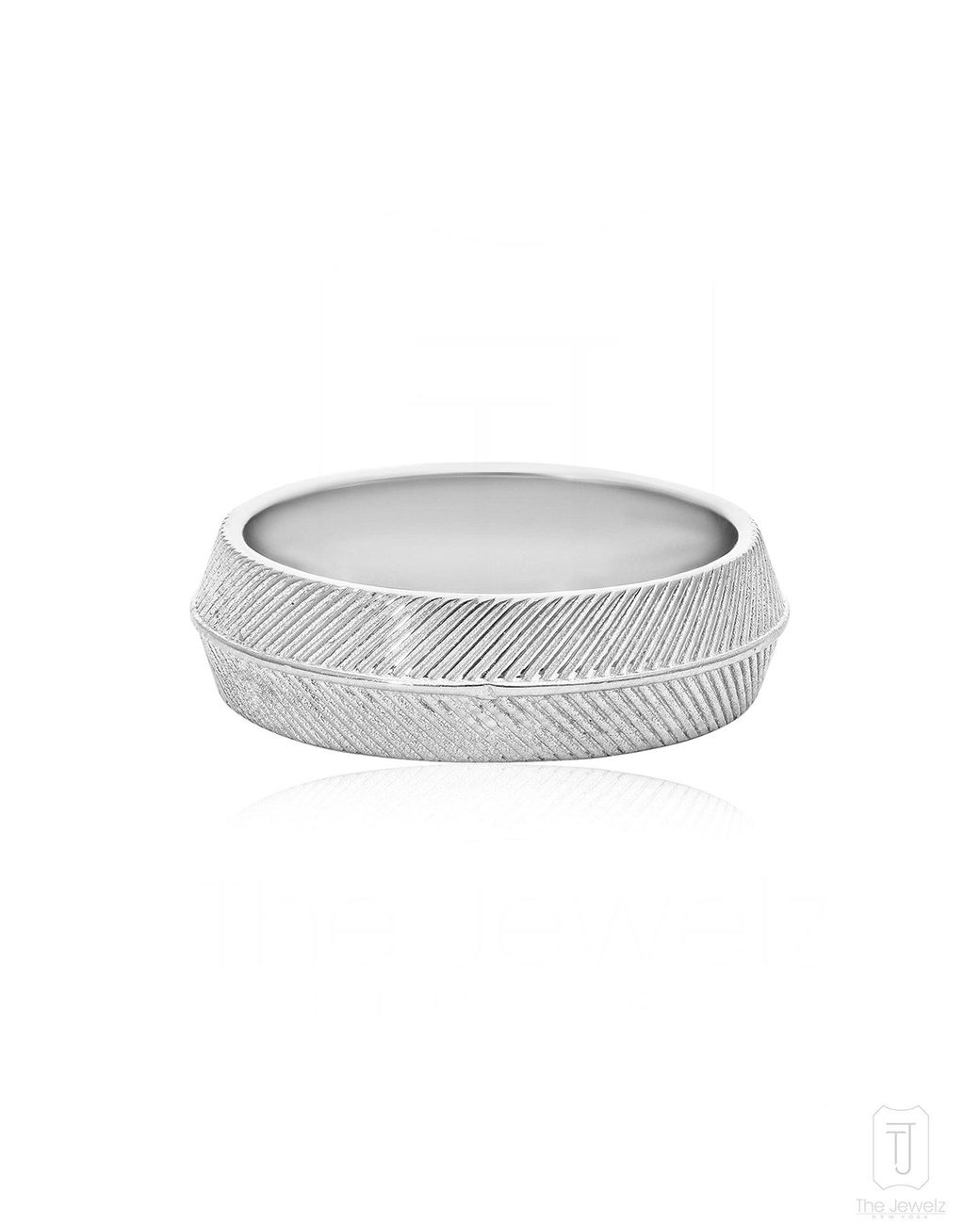 The Jewelz White Animus Iv:Xlii Band Ring for men