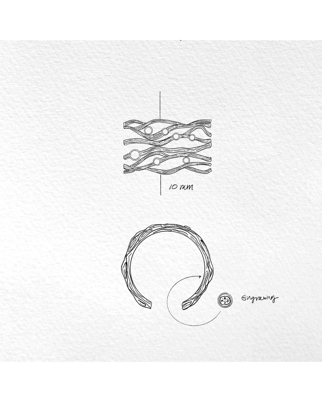 Martina Rozenberg Smira Jewelry Metallic Roca Ring