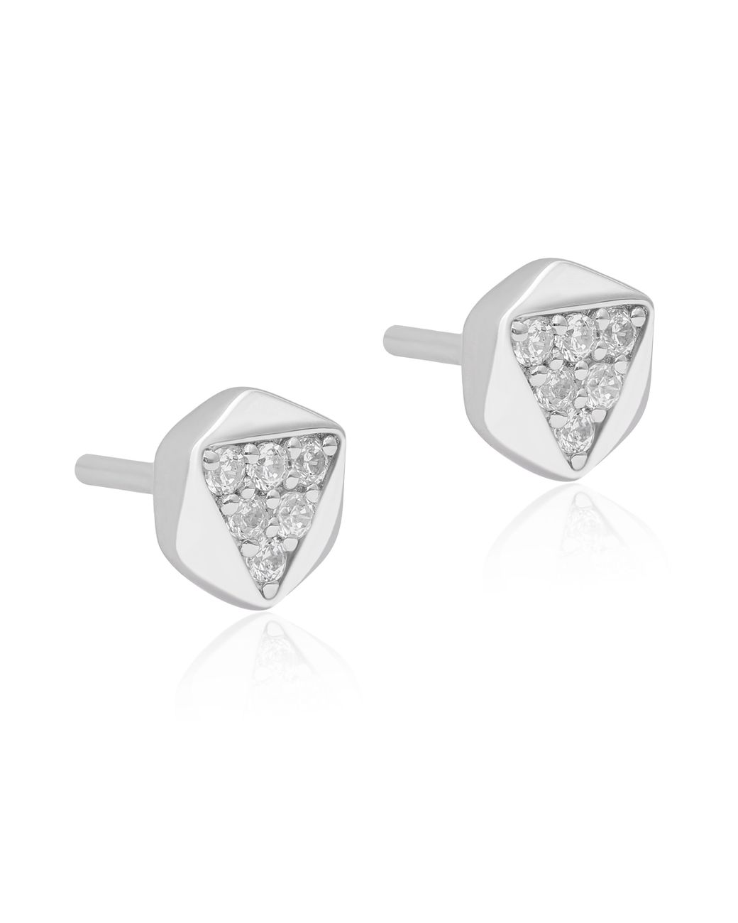 The Jewelz Multicolor Radiant Modern Angular Cz Studs for men