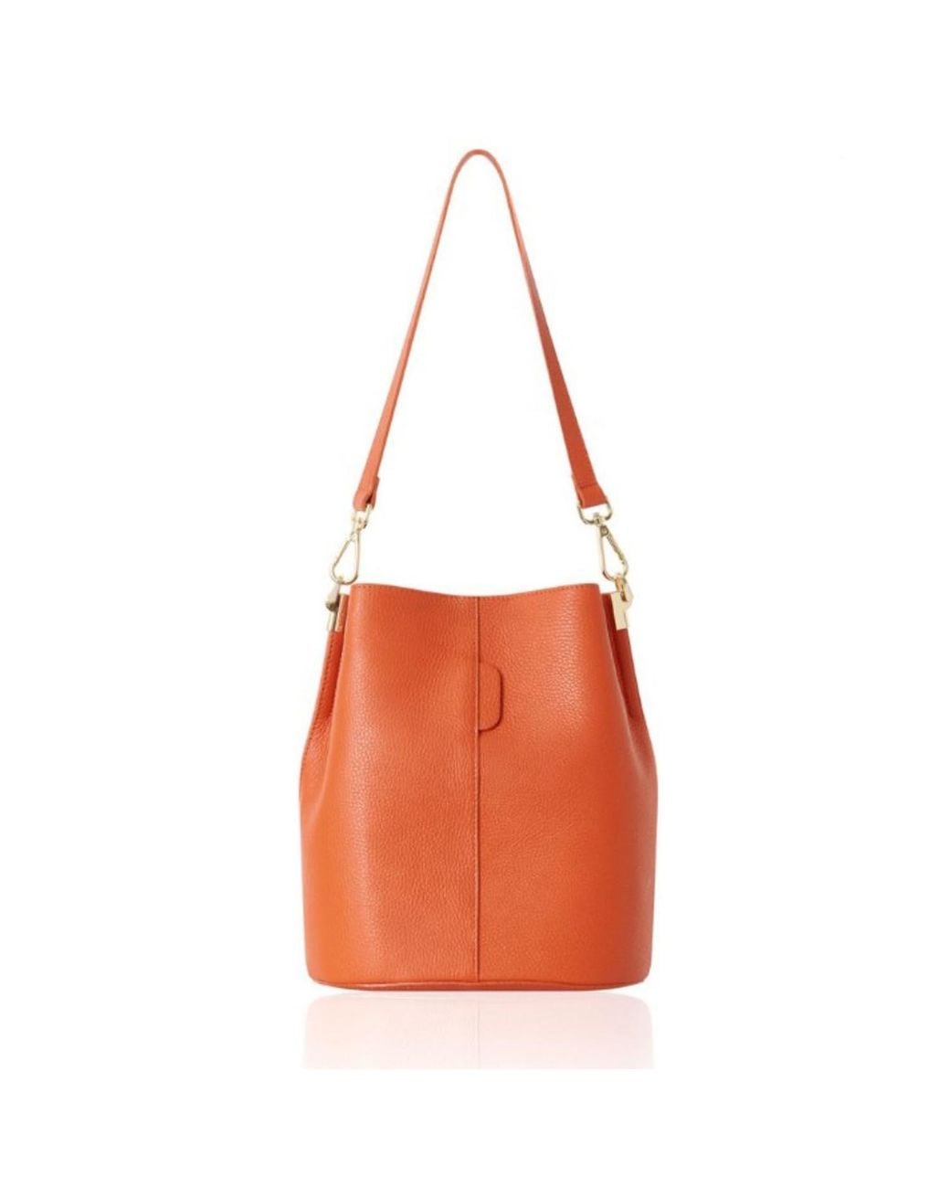 Betsy & Floss Orange Lecco Leather Bucket Bag
