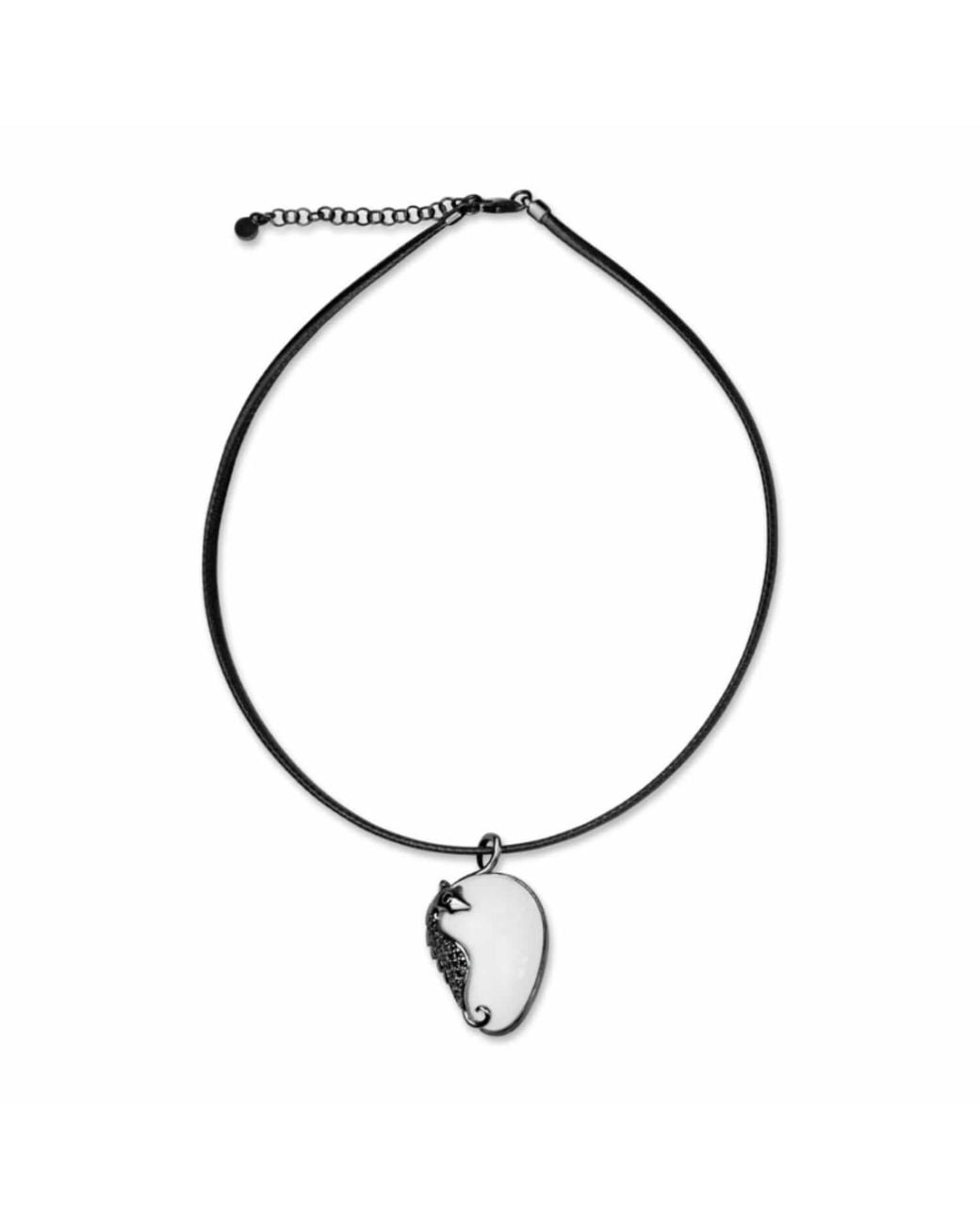 Bellus Domina Metallic Sterling And Seahorse Necklace
