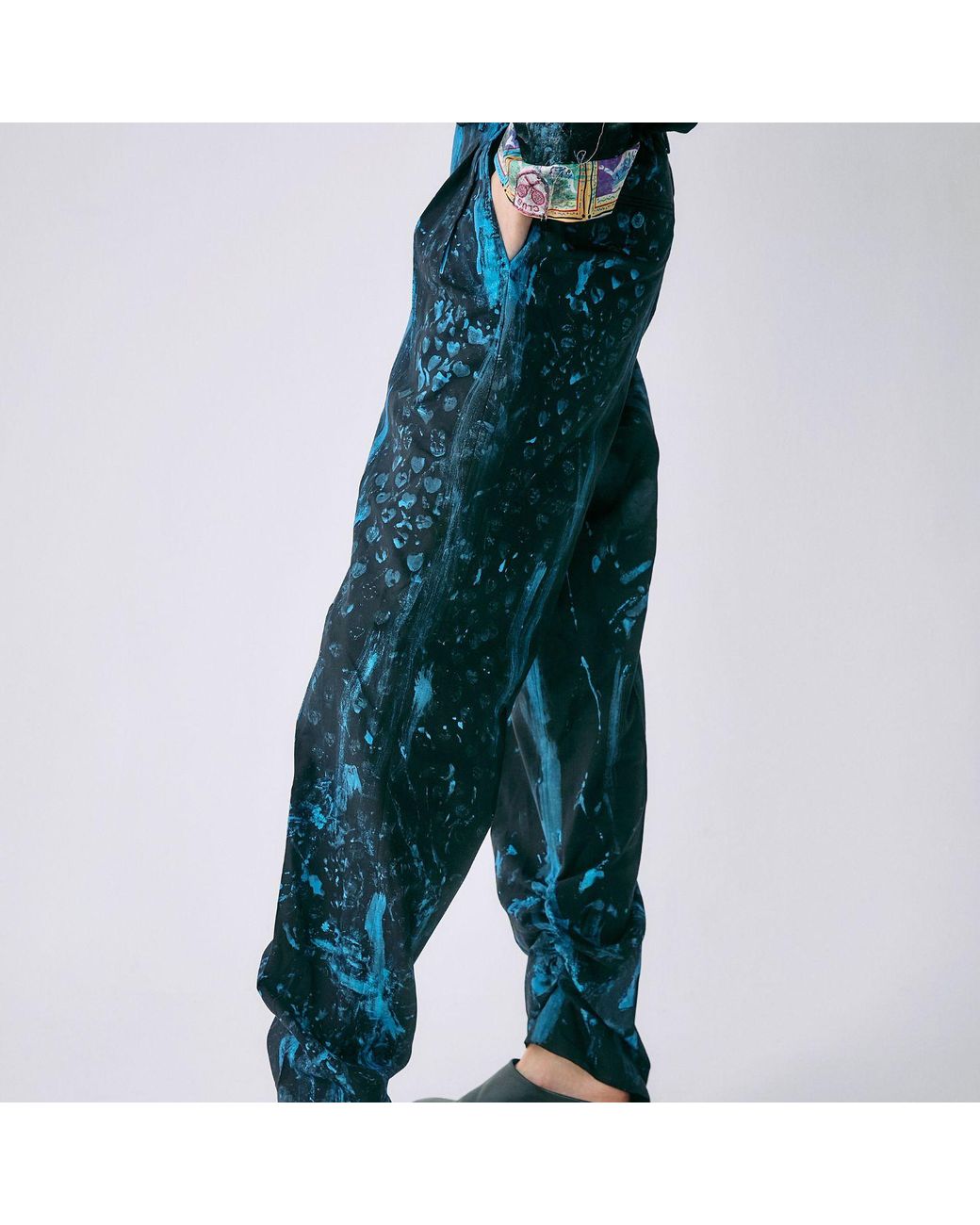 Miro Misljen Blue Midnight Canvas Art Pants