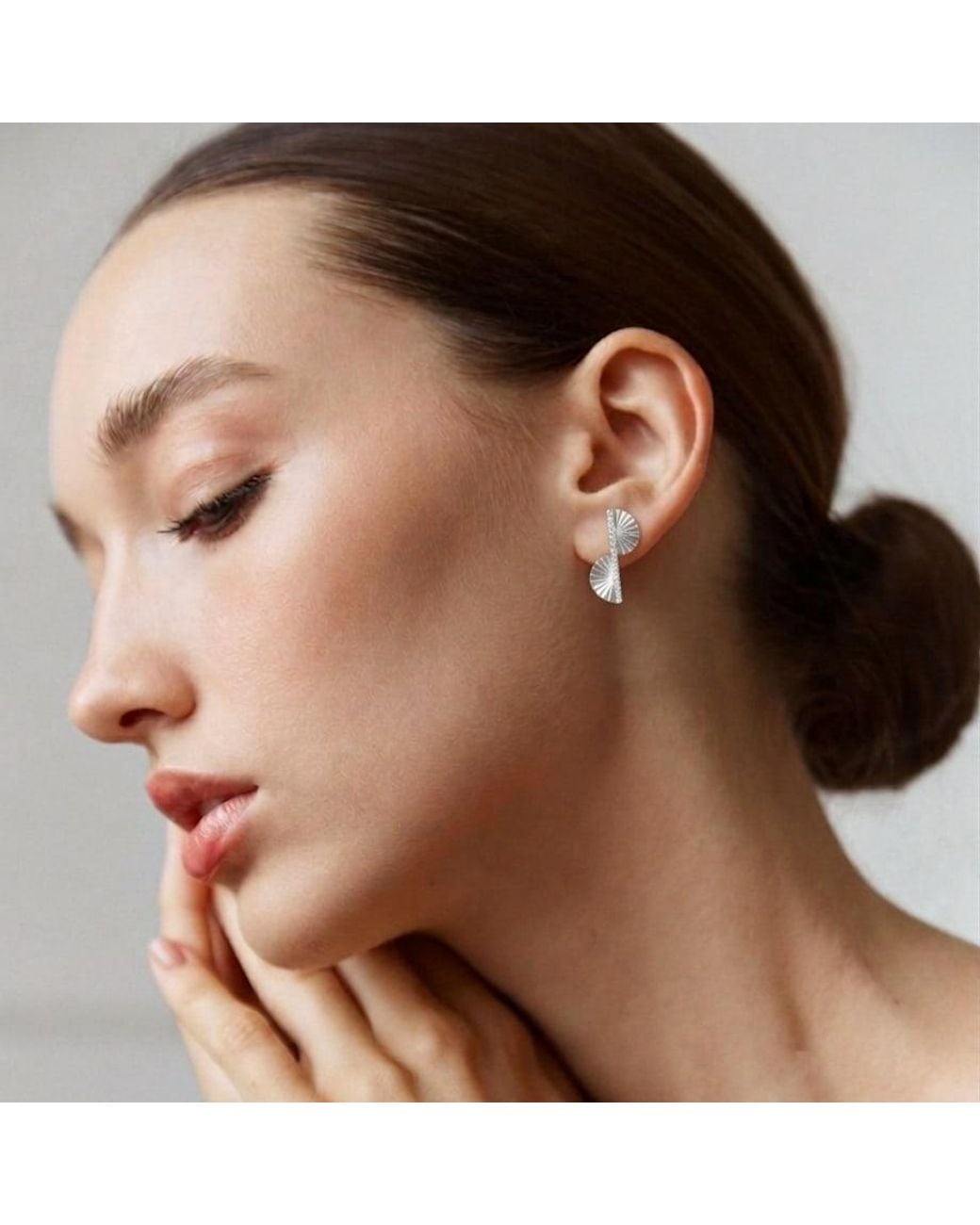 With Love Darling Metallic Fan Leaf Earrings